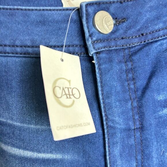 NWT Cato EST 1946 Womens Mid Wash Denim Classic Straight Cropped Jeans Blue 16 - Picture 6 of 8
